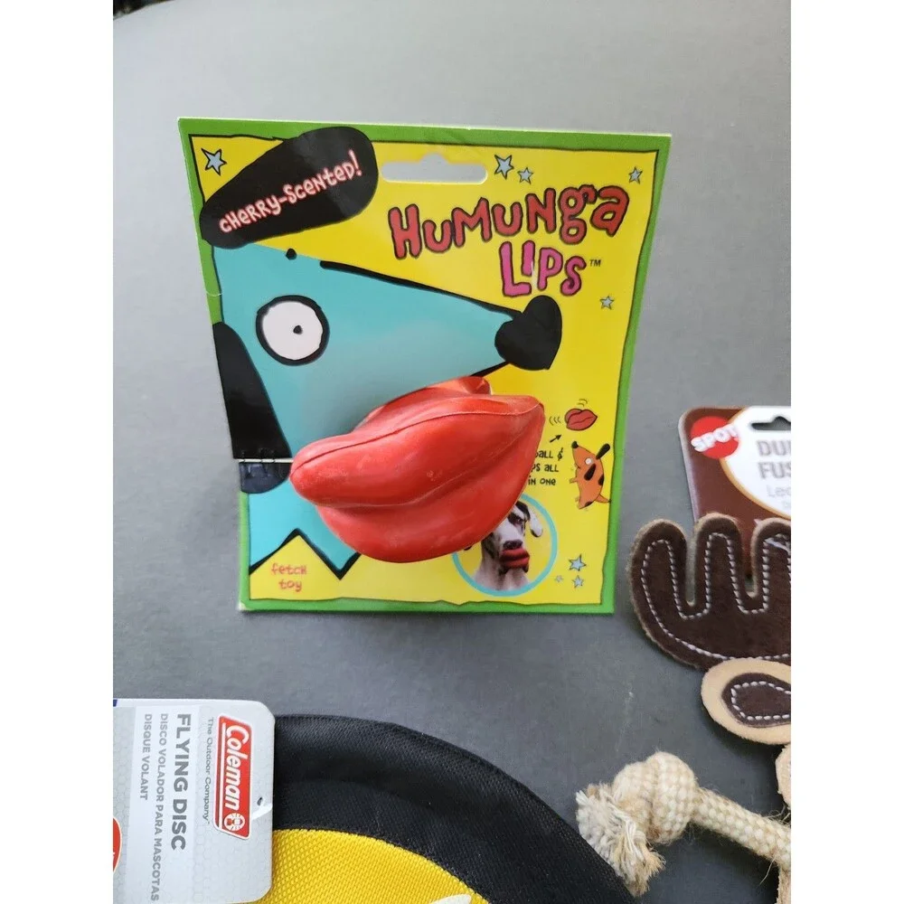 Dog Toys Coleman Frisbee Humunga Lips Leather Moose